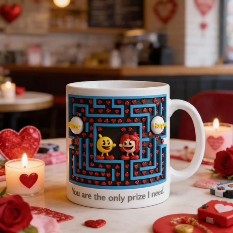 Personalized Gift For Couple Valentine Mug Cartoon Couple 9