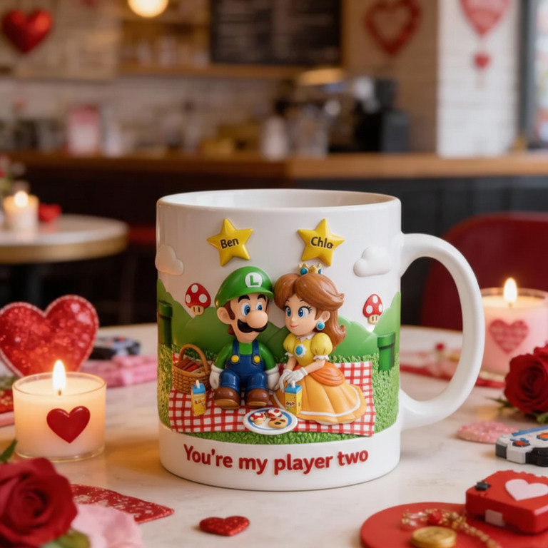 Personalized Gift For Couple Valentine Mug Cartoon Couple 6