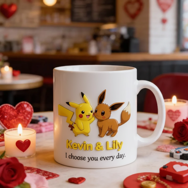 Personalized Gift For Couple Valentine Mug Cartoon Couple 10