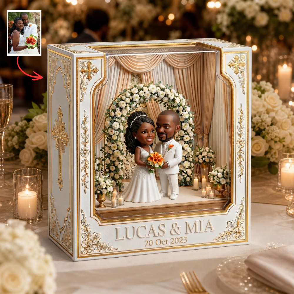 Custom Wedding Photo Plaque - Personalized Anniversary Gift for Couple