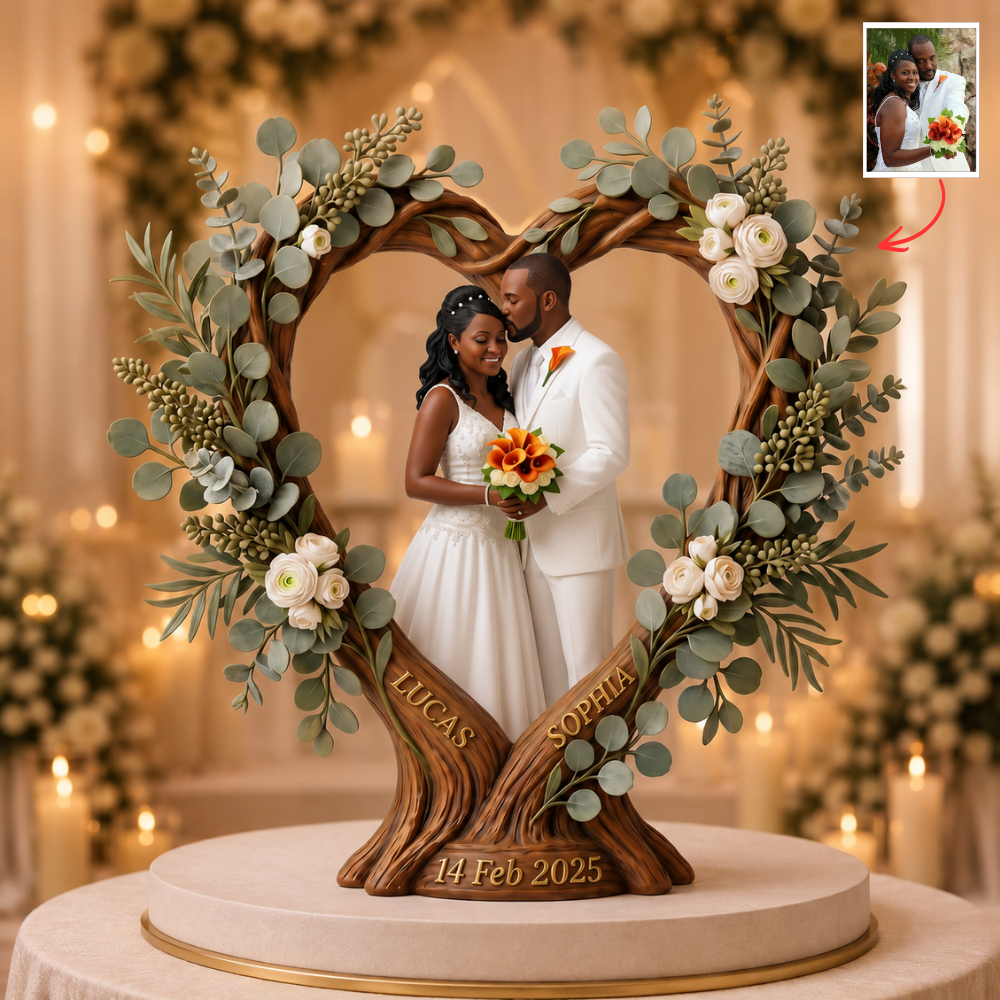 Custom Wedding Photo Plaque 2 - Personalized Anniversary Gift for Couple