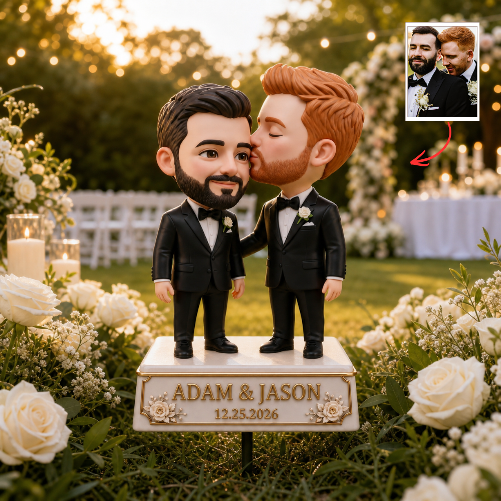 Custom Wedding Photo Metal Sign - Personalized Anniversary Gift for Couple
