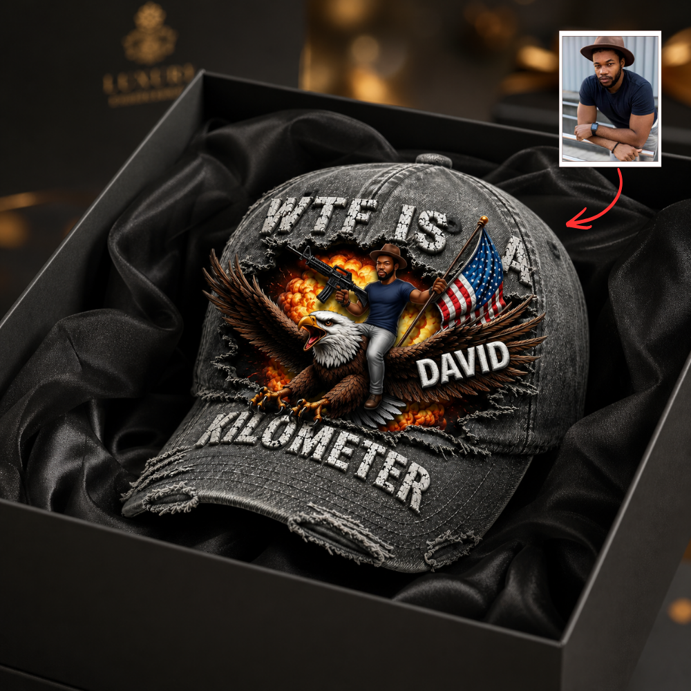Custom WTF Is A Kilometer Washed Cap - Personalized 4th of July Hat