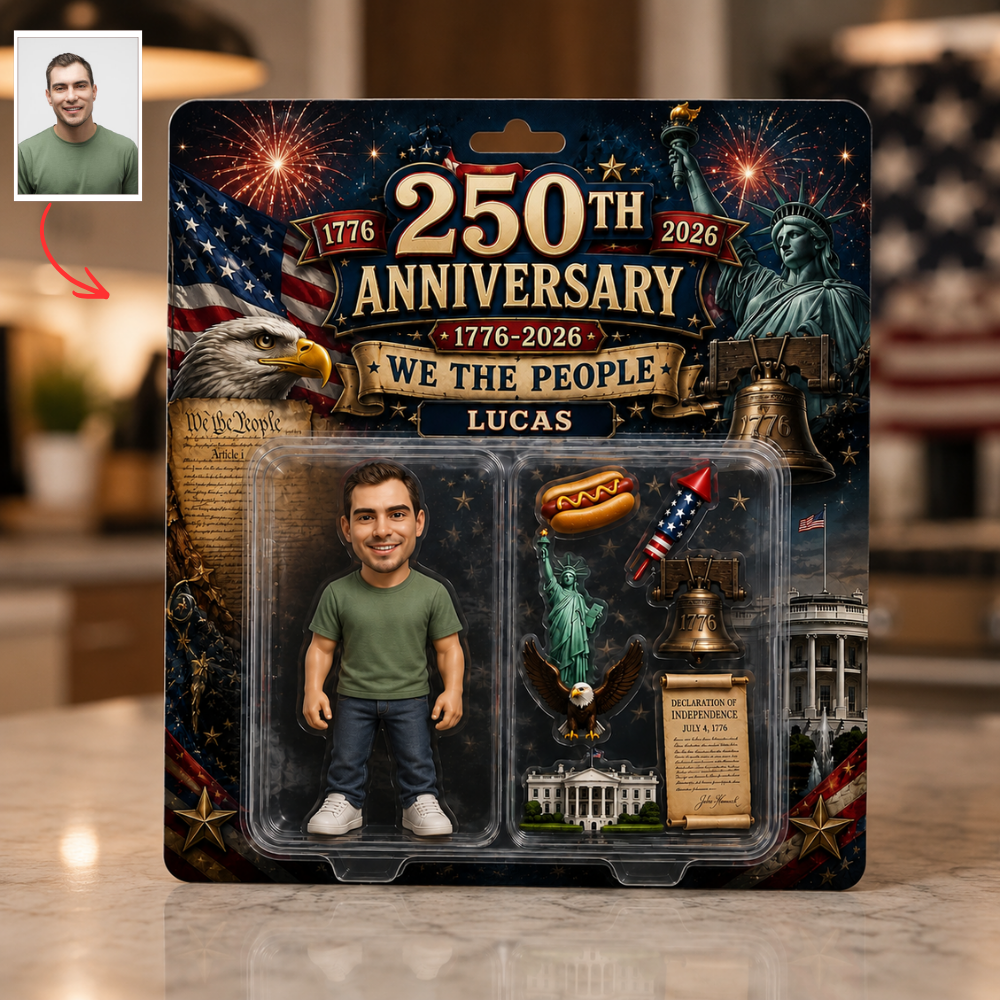Custom Patriotic Acrylic Plaque, Personalized 4th Of July Gift, USA 250th Anniversary Fan Plaque, Independence Day Collectible Decor, American Pride Gift
