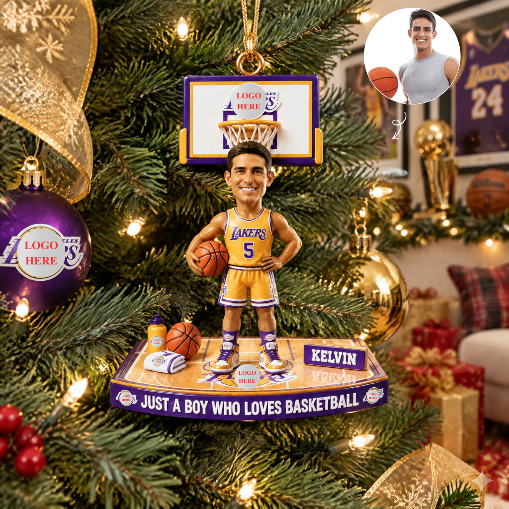 Custom Basketball Ornament With Name, Personalized Basketball Player Christmas Decoration, Gift for Basketball Lovers and Sports Fans hn30092026