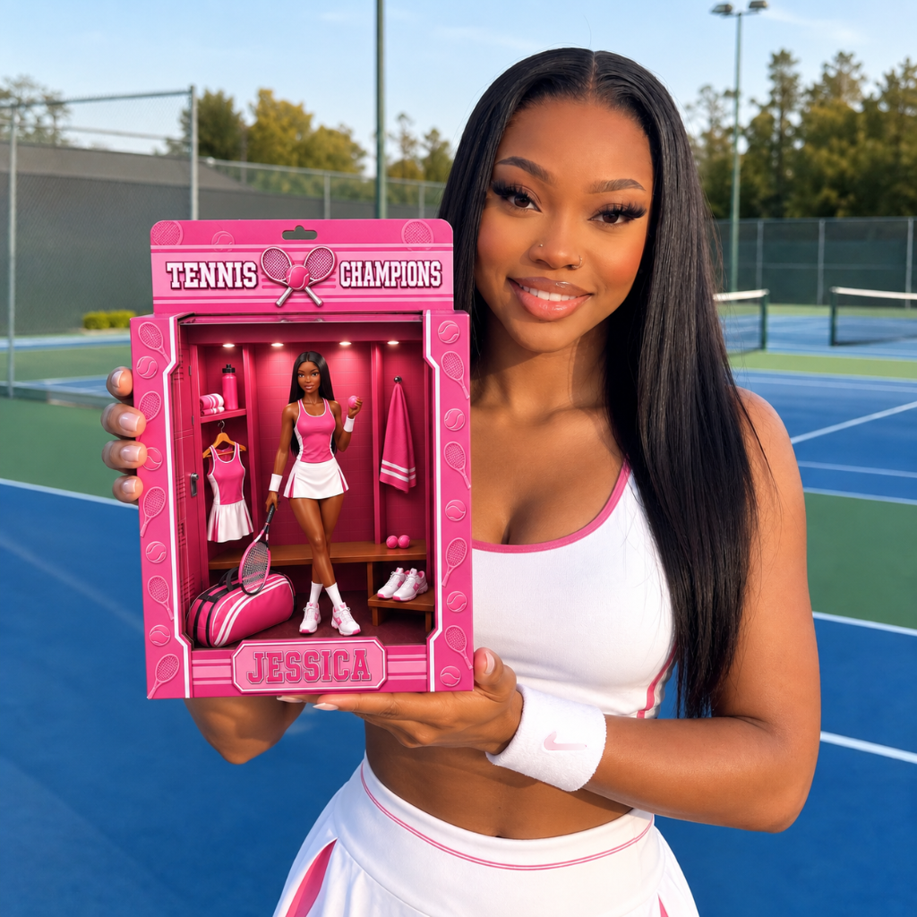 Custom Tennis Box Plaque With Photo and Name, Personalized Tennis Player Collectible Decor, Gift for Tennis Lovers and Sports Fans hn24092026