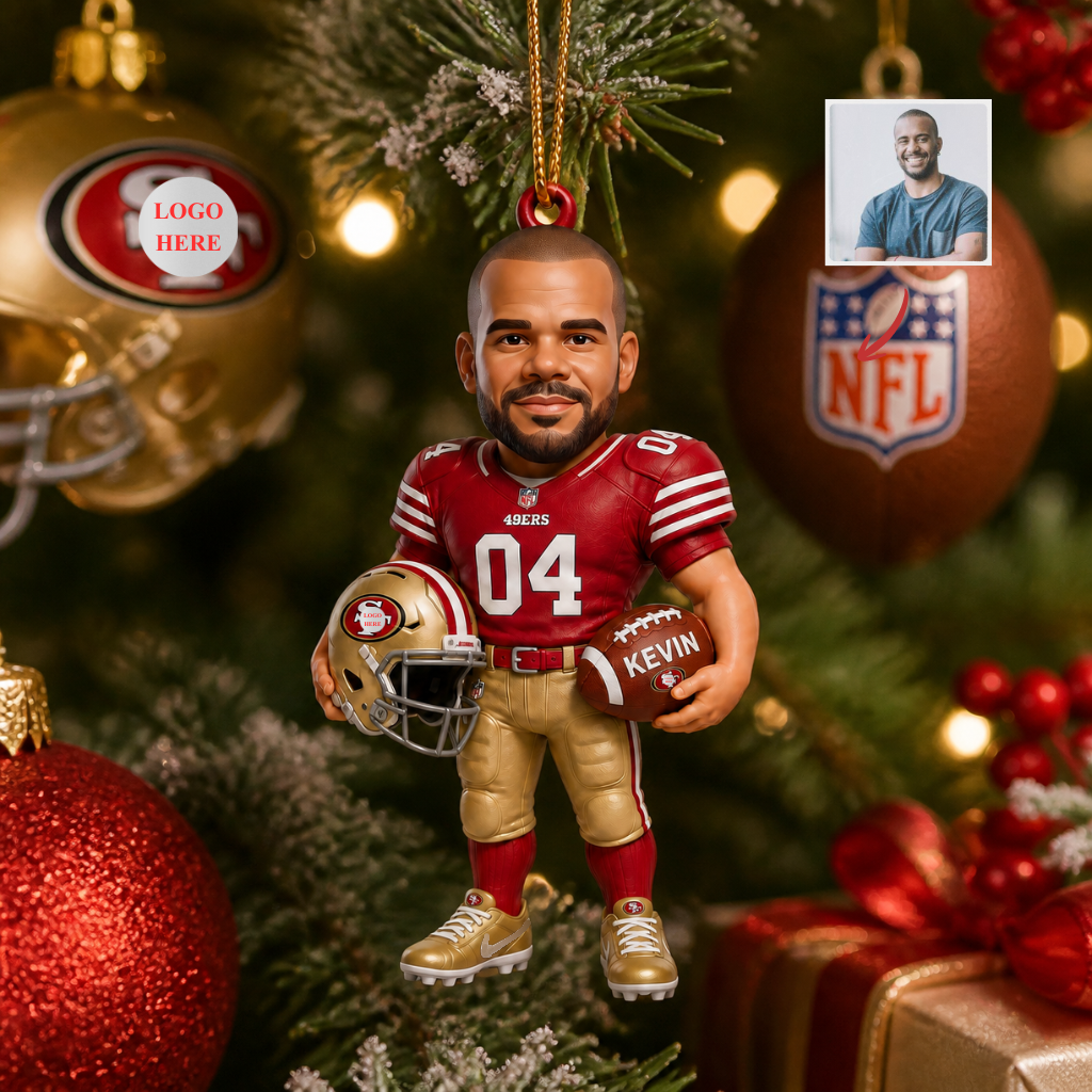 Custom Photo Name Football Keychain, Personalized Player Figurine Key Ring, Gift for Football Fans hn28072026