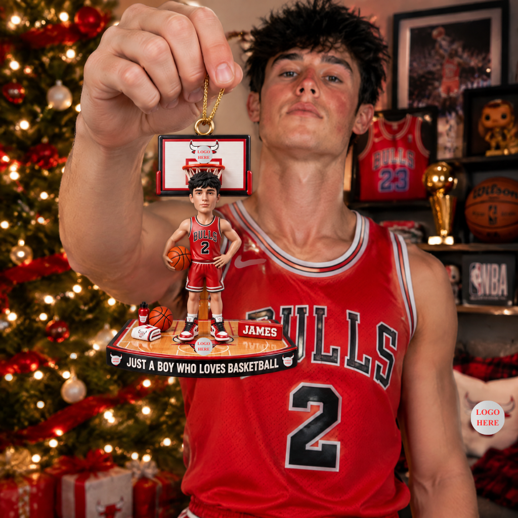Custom Basketball Ornament With Name, Personalized Basketball Player Christmas Decoration, Gift for Basketball Lovers and Sports Fans hn30092026