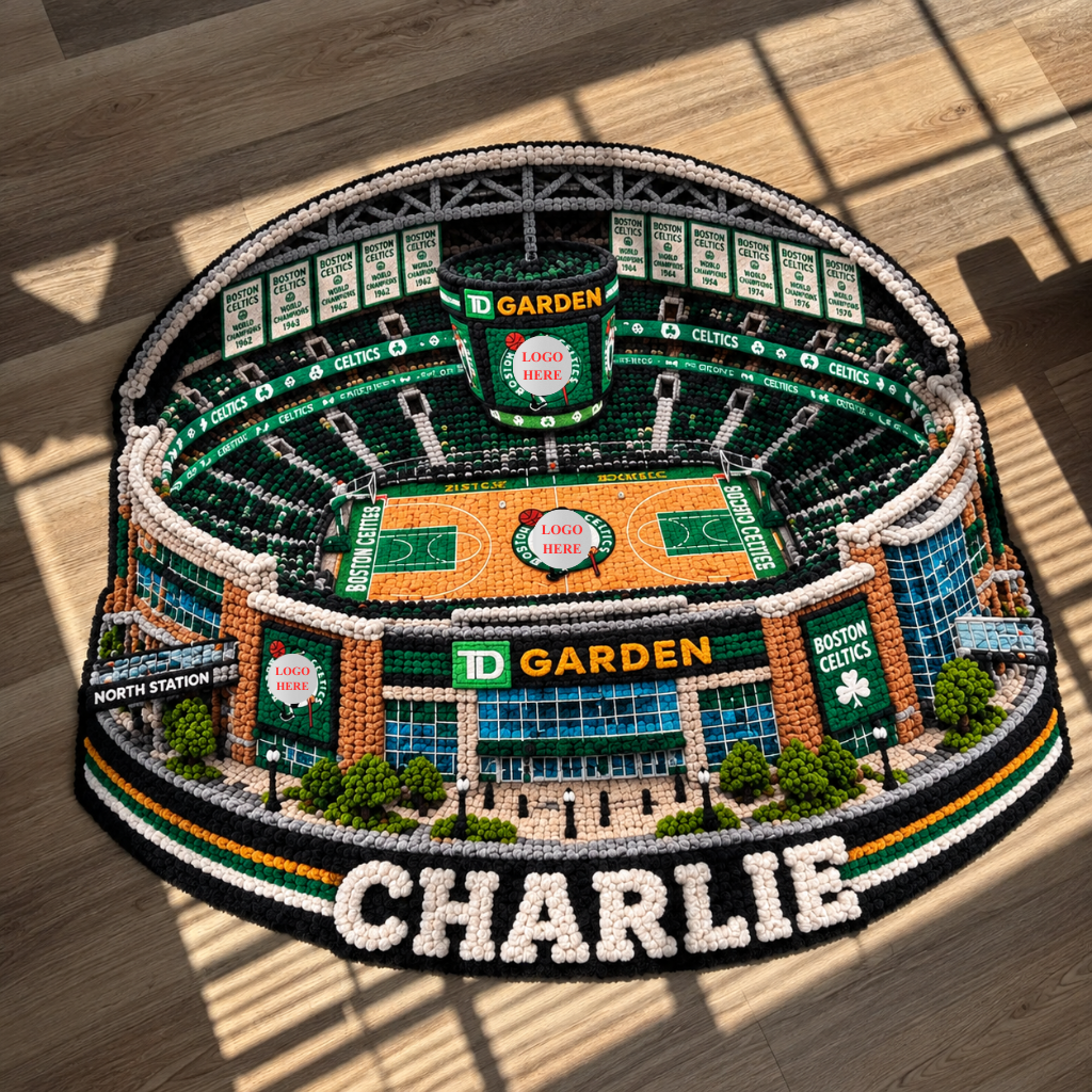 Custom Basketball Stadium Rug With Name, Personalized Tufted Arena Floor Decor, Unique Gift for Basketball Fans and Sports Collectors hn19102026