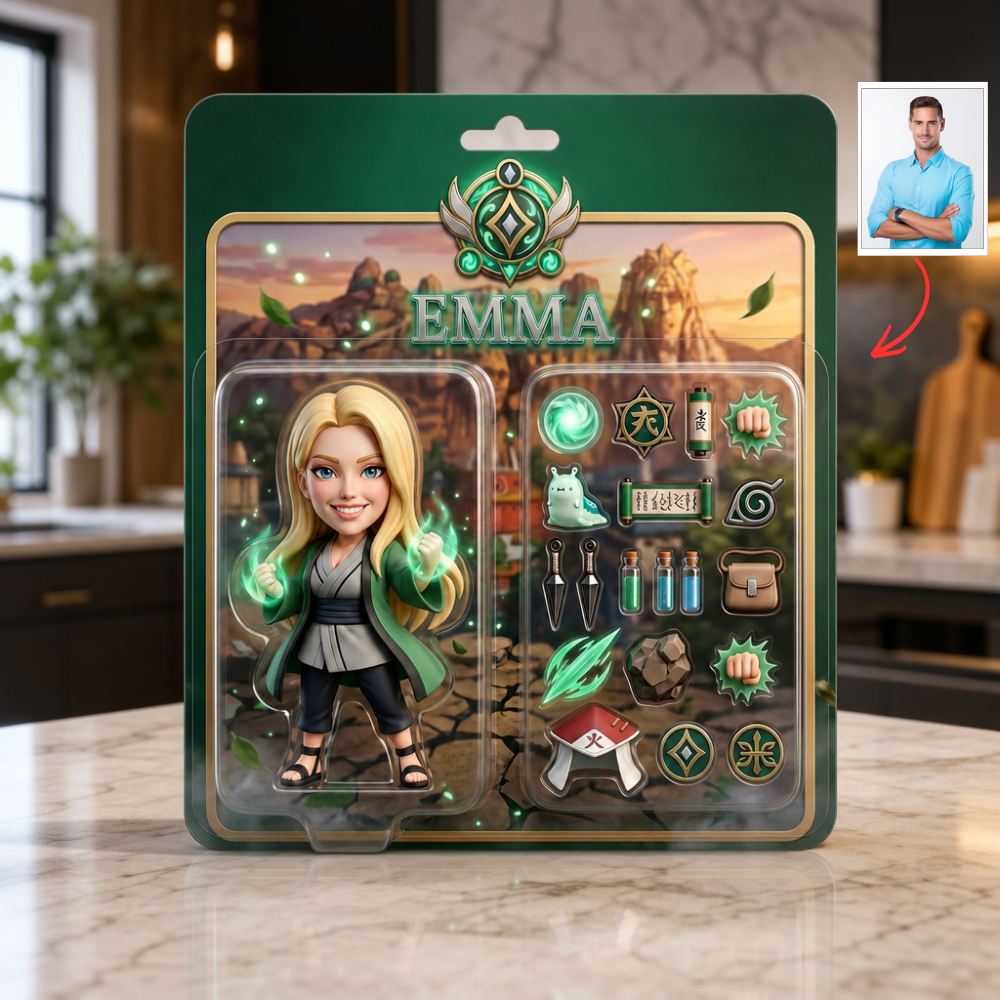 Custom Anime Ninja Inspired Photo Plaque, Personalized Action Figure Plaque, Gift For Fan, Custom Name Collectible Display, Anime Lover Gift, Birthday Gift For Him, Acrylic Keepsake Decor