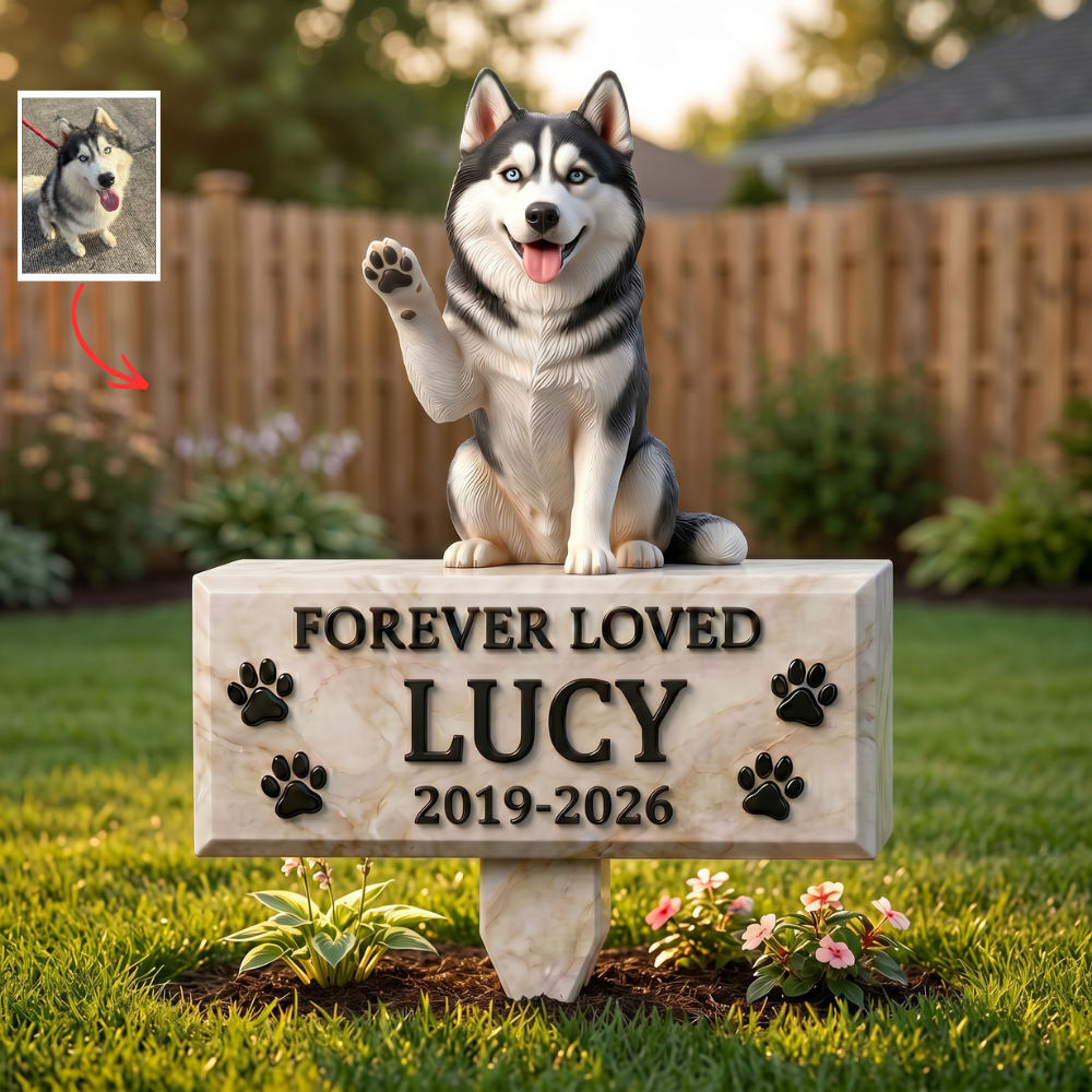 Personalized Dog Memorial Metal Sign With Photo, Custom Pet Grave Marker, Pet Remembrance Garden Stake