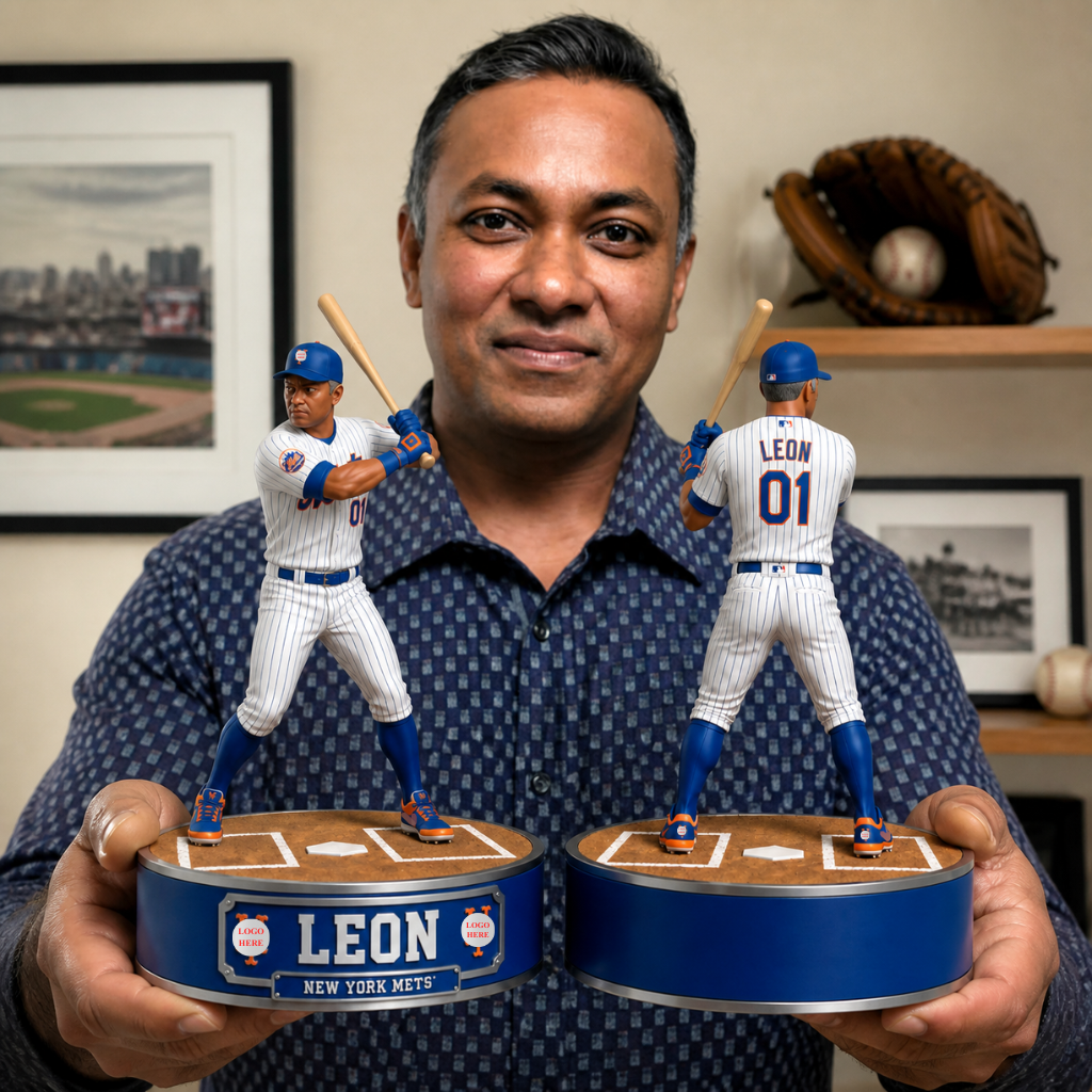 Custom Photo Name Baseball Figurine, Personalized Baseball Player Statue, Gift for Baseball Fans hn11082026
