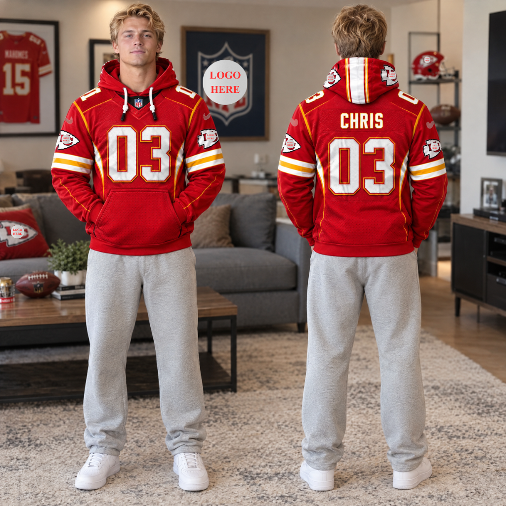 Custom Football Hoodie With Name and Number, Personalized Sports Hoodie, Gift for Football Fans and Sports Lovers hn03102026