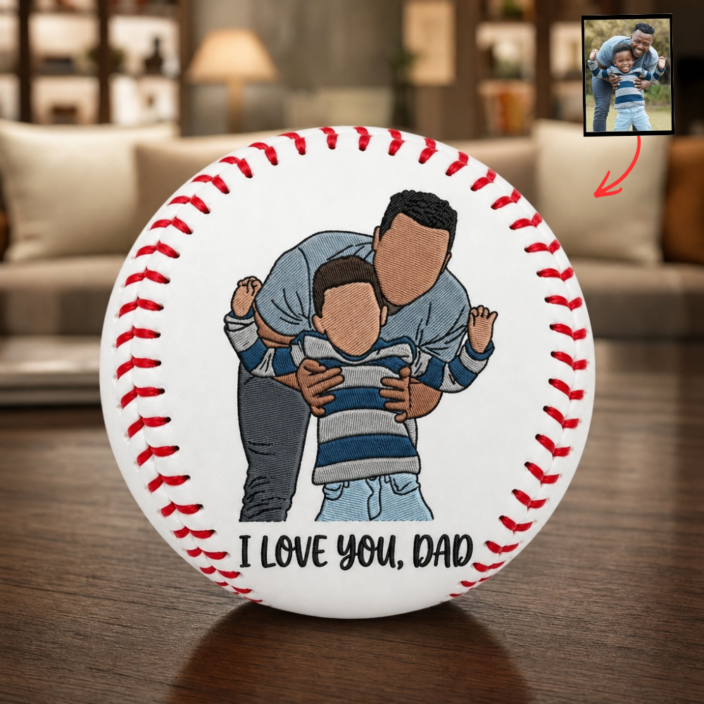 Personalized Engraved Baseball for Dad, Custom Best Dad Ever Baseball Gift, Personalized Father’s Day Baseball Keepsake, Custom Family Sports Gift for Dad