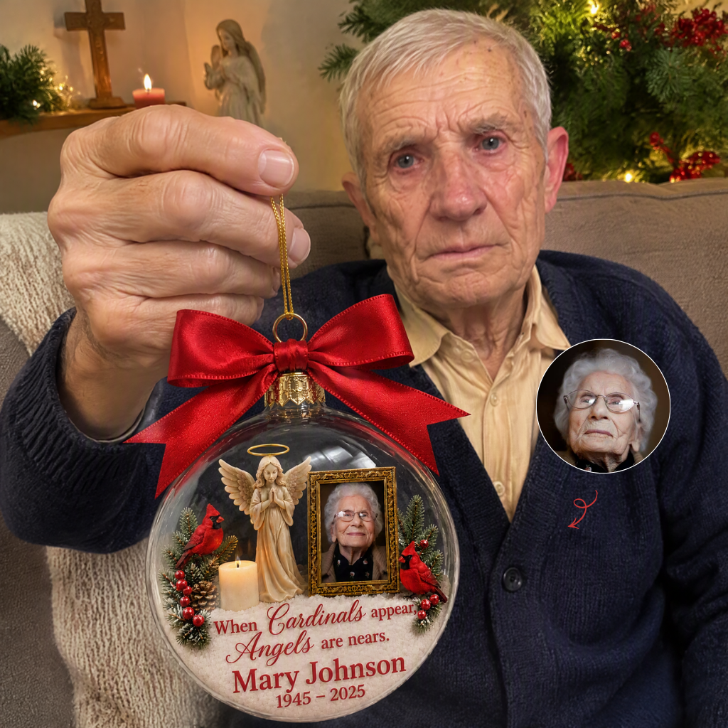 Custom Photo Name Memorial Christmas Ornament, Personalized Angel Keepsake Ornament, Sympathy Gift for Family and Loved Ones hn03092026