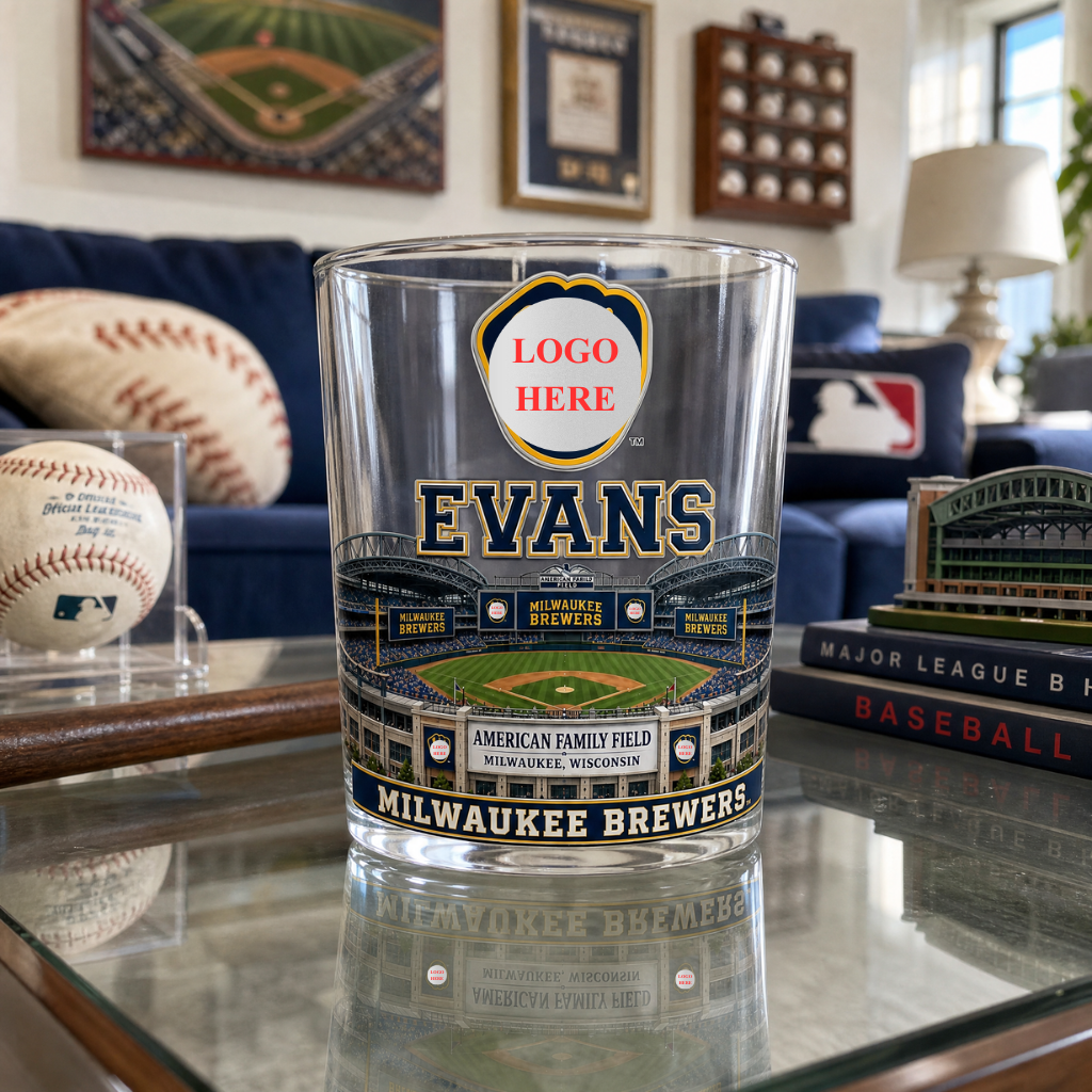 Custom Baseball Stadium Glass With Name, Personalized Sports Drinkware, Gift for Baseball Fans and Sports Lovers hn22092026thg