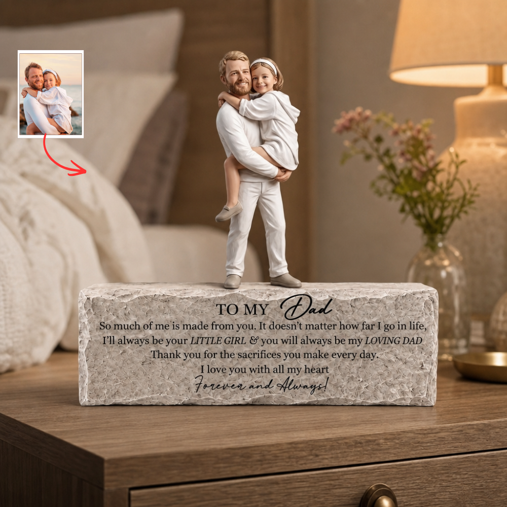 Custom Photo Acrylic Plaque, Personalized Father Daughter Gift, To My Dad Acrylic Block Plaque, Custom Family Keepsake, Gift For Dad From Daughter, Father’s Day Gift