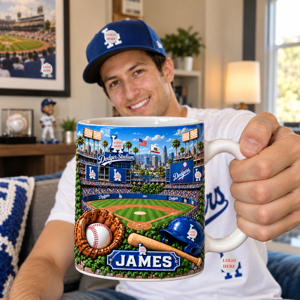 Personalized Baseball Stadium Mug With Custom Name, Ballpark Coffee Cup, Sports Collectible Drinkware, Gift for Baseball Fans hn29102026