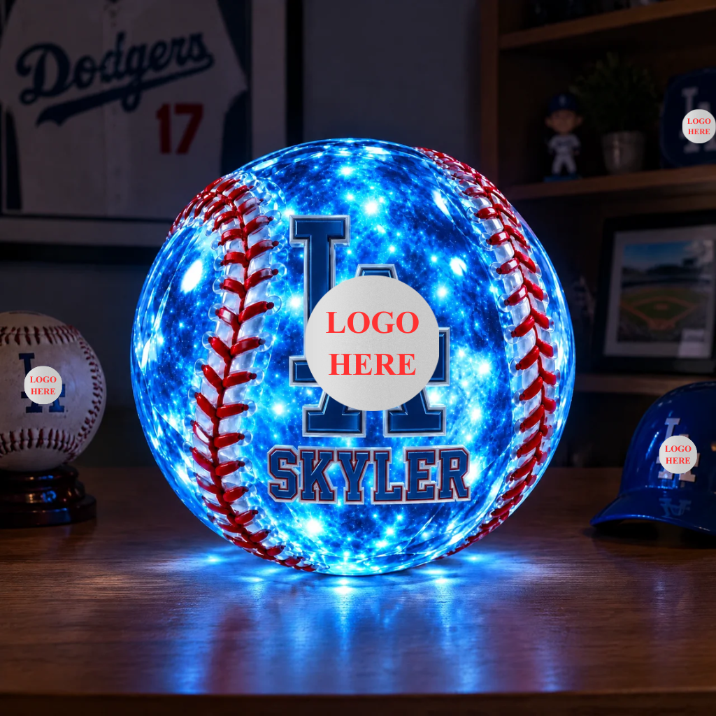 Personalized Baseball LED Lamp With Custom Name, Glowing Baseball Night Light, Sports Room Decor, Unique Gift for Baseball Fans hn30102026