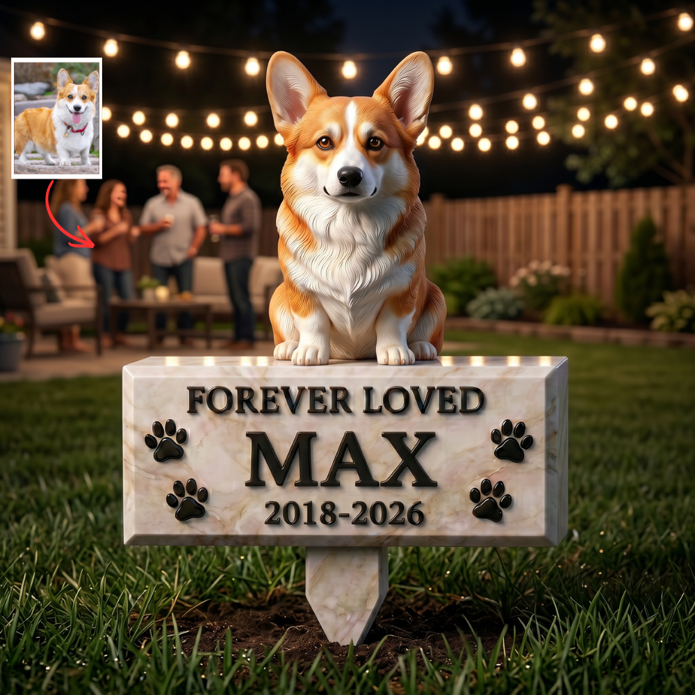 Personalized Dog Memorial Metal Sign With Photo, Custom Pet Grave Marker, Pet Remembrance Garden Stake