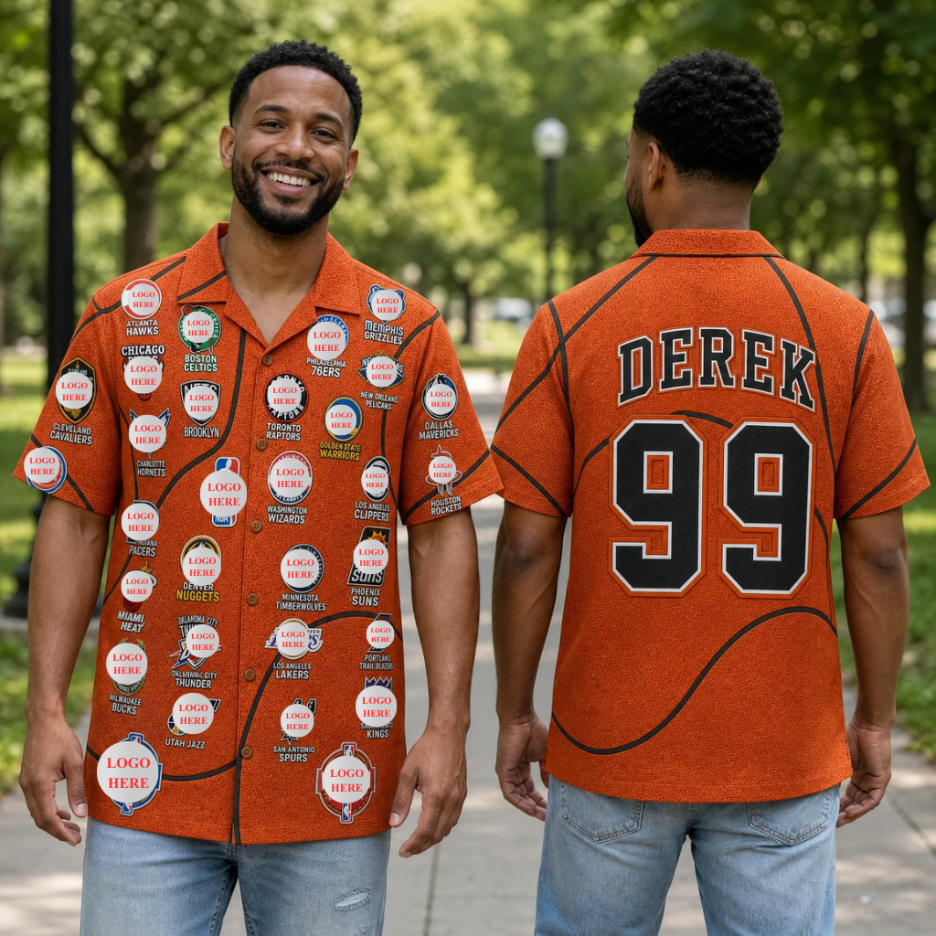 Custom Name Pro Hoops Hawaiian Shirt - Personalized Basketball Fan Aloha Button Down hn27072026