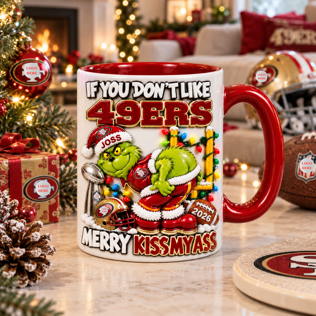 Funny Football Christmas Mug With Custom Name, Humorous Holiday Coffee Cup, Personalized Gag Gift for Football Fans hn21102026