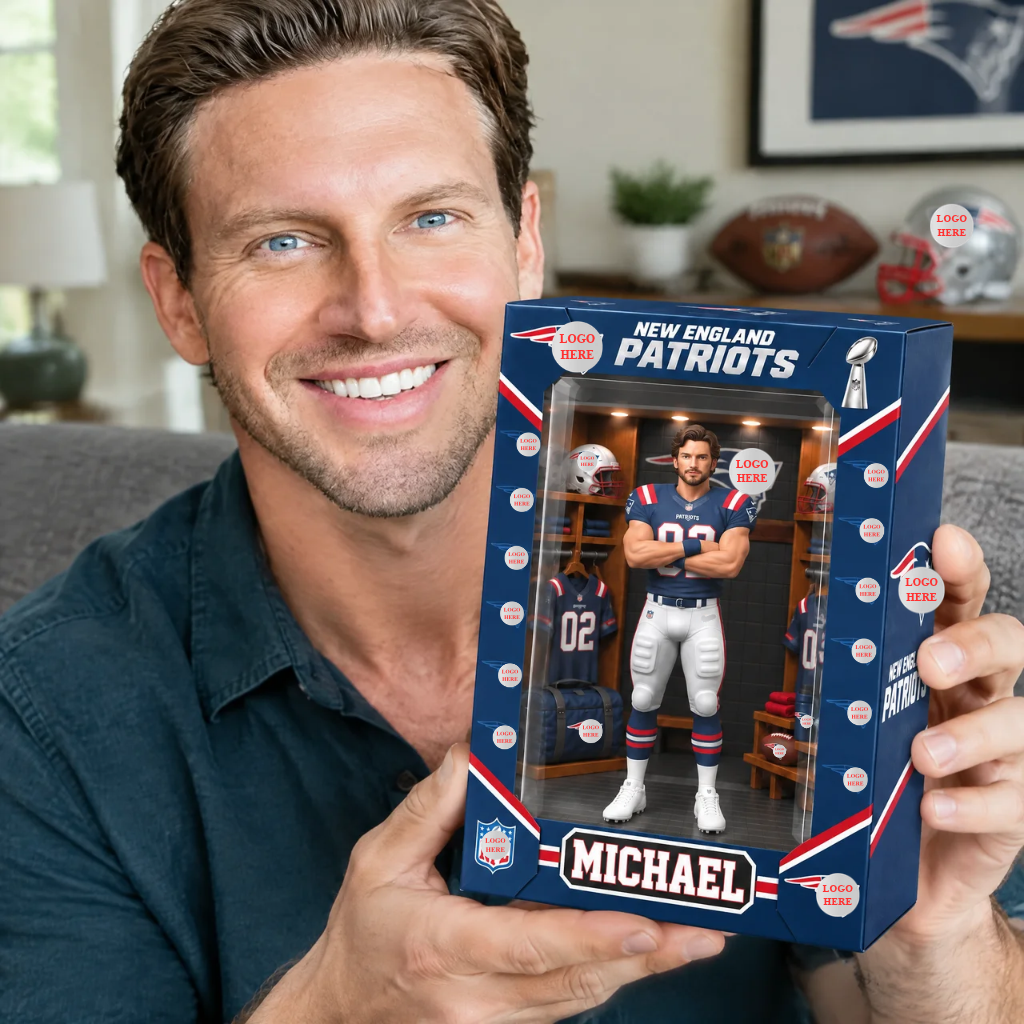 Custom Football Locker Box Plaque With Photo and Name, Personalized Sports Display Case, Gift for Football Fans, Players and Collectors hn12102026