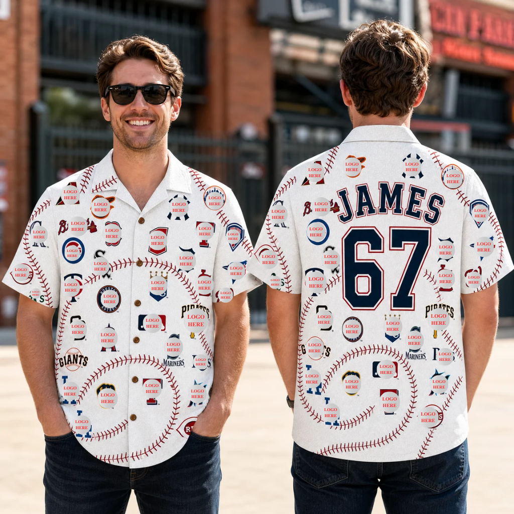Custom Name Pro Baseball Hawaiian Shirt - Personalized Ballpark Fan Aloha Button Down hn27072026