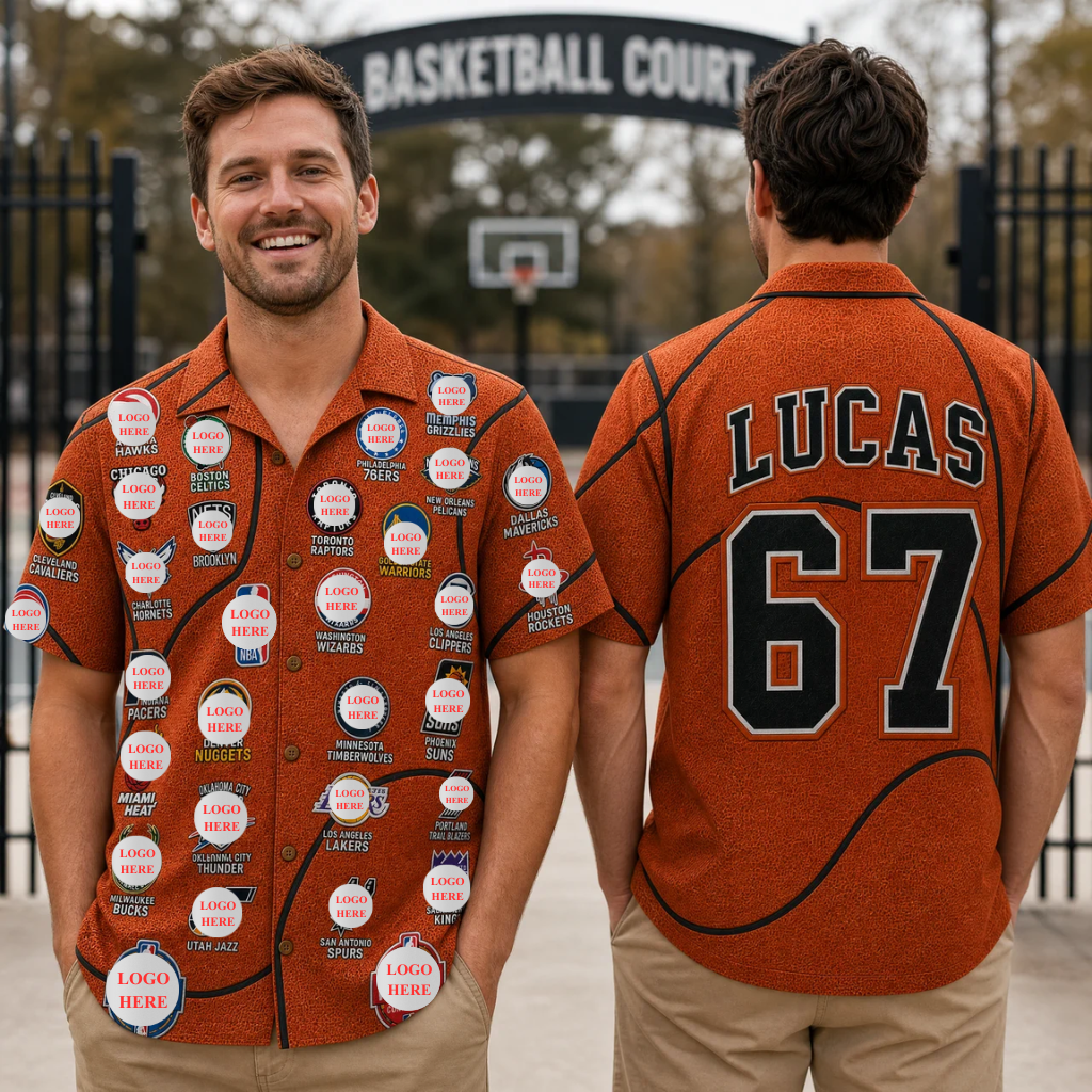 Custom Name Pro Hoops Hawaiian Shirt - Personalized Basketball Fan Aloha Button Down hn27072026