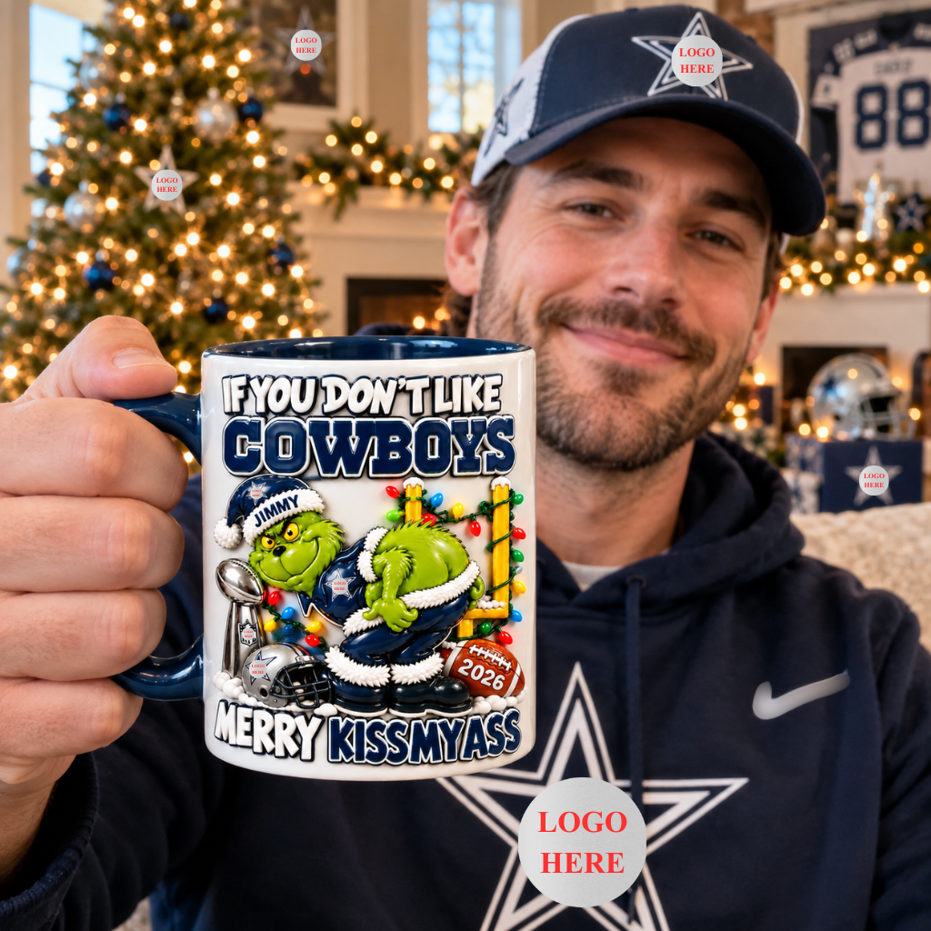 Funny Football Christmas Mug With Custom Name, Humorous Holiday Coffee Cup, Personalized Gag Gift for Football Fans hn21102026