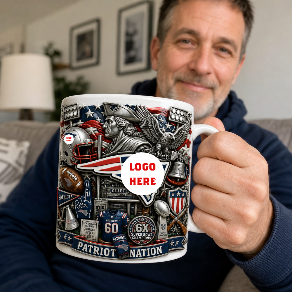 American Football Legend 3D Pewter Style Cup - Sunday Game Day Fan Barware (32 City Designs)