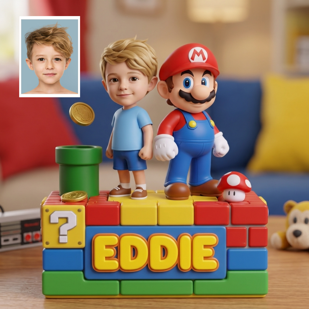 Custom Photo Plaque – Personalized Name & Photo Display | Cute Decorative Gift for Kids & Special Occasions