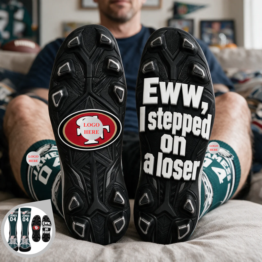 Custom Football Socks With Name, Personalized Jersey Style Crew Socks, Gift for Football Lovers and Sports Fans hn29092026