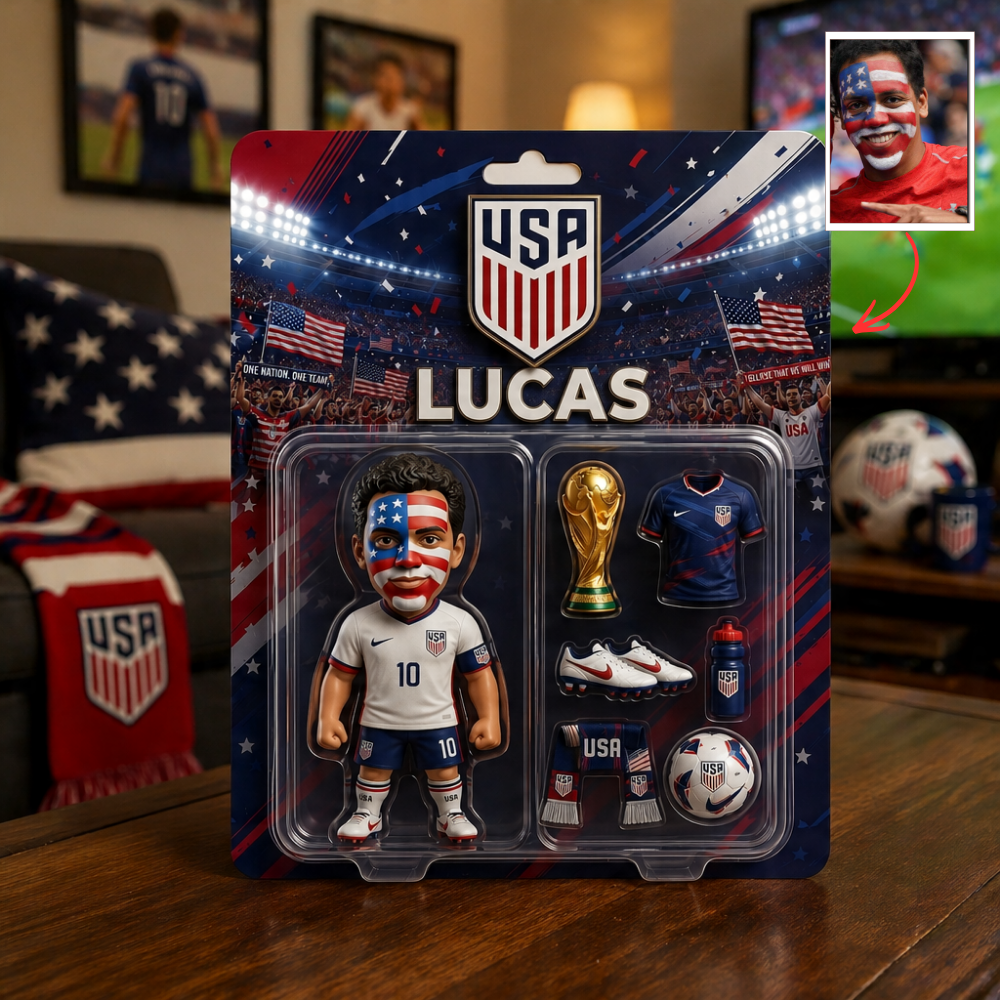 Custom Photo Soccer Player Plaque - Personalized 2026 Football Fan Gift