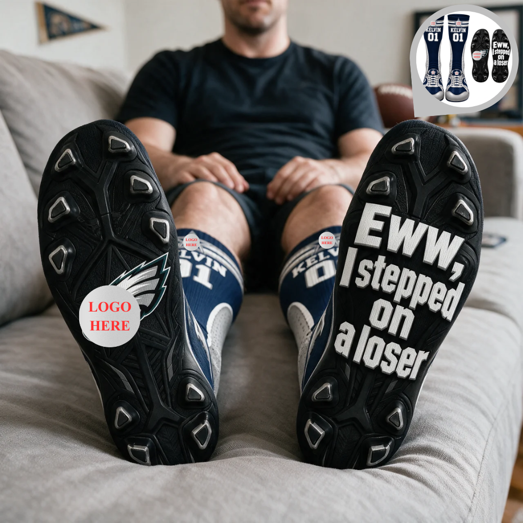 Custom Football Socks With Name, Personalized Jersey Style Crew Socks, Gift for Football Lovers and Sports Fans hn29092026