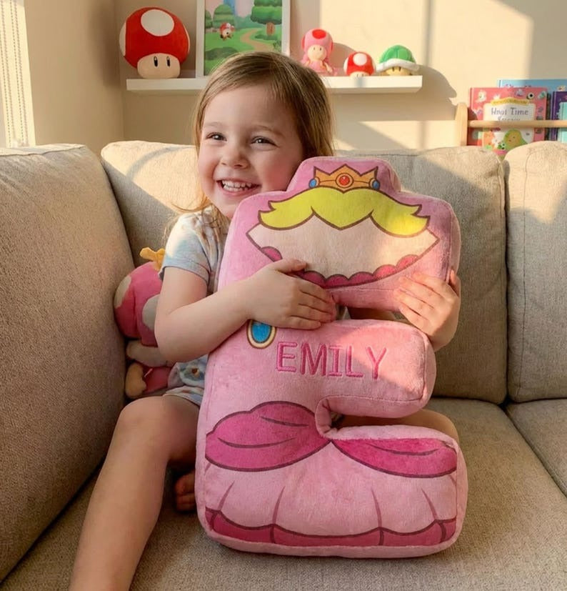 Personalized Name Letter Pillow – Custom Character Alphabet Plush Cushion Gift