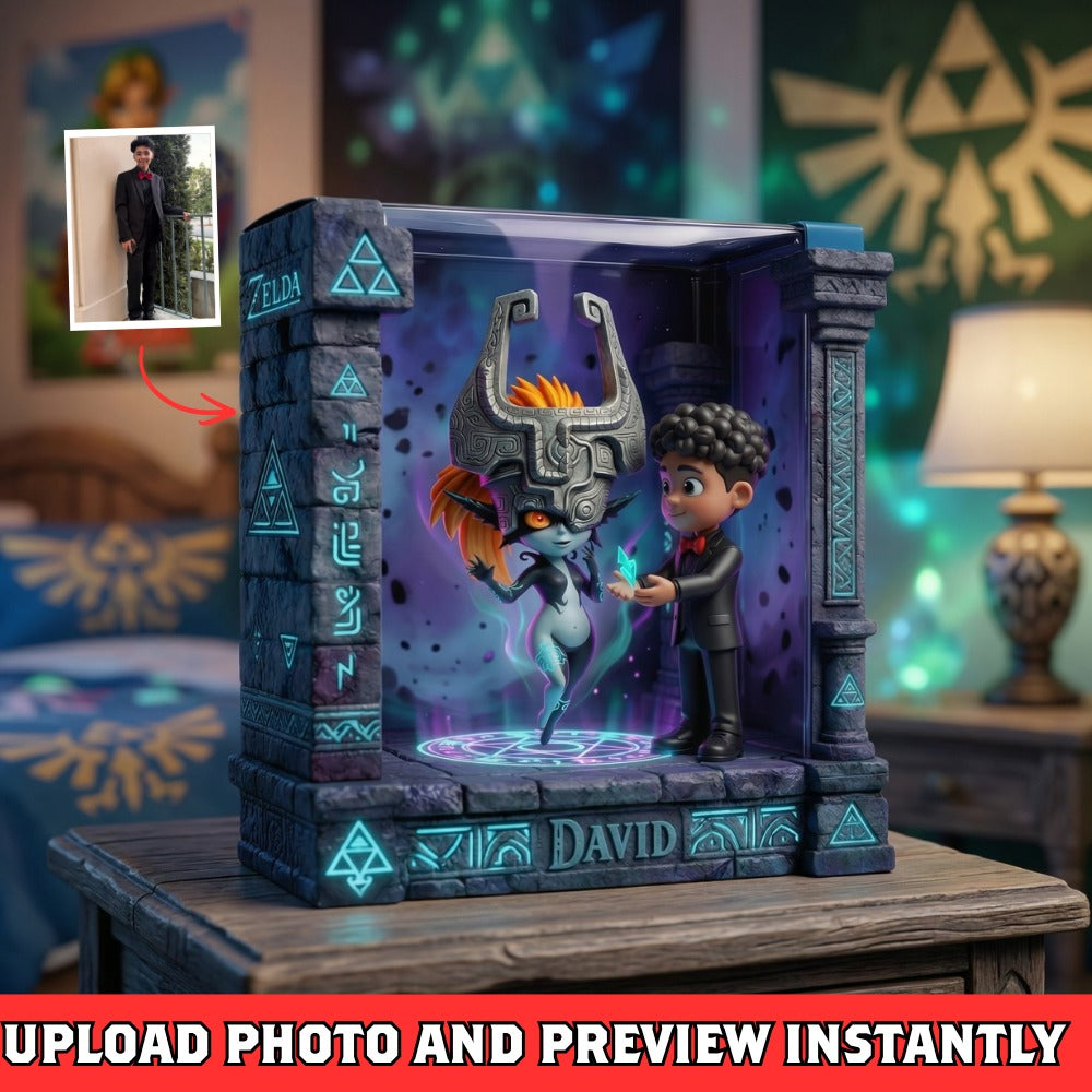 Personalized Adventure Kid Plaque with Photo & Name – Custom Fantasy Hero Gift