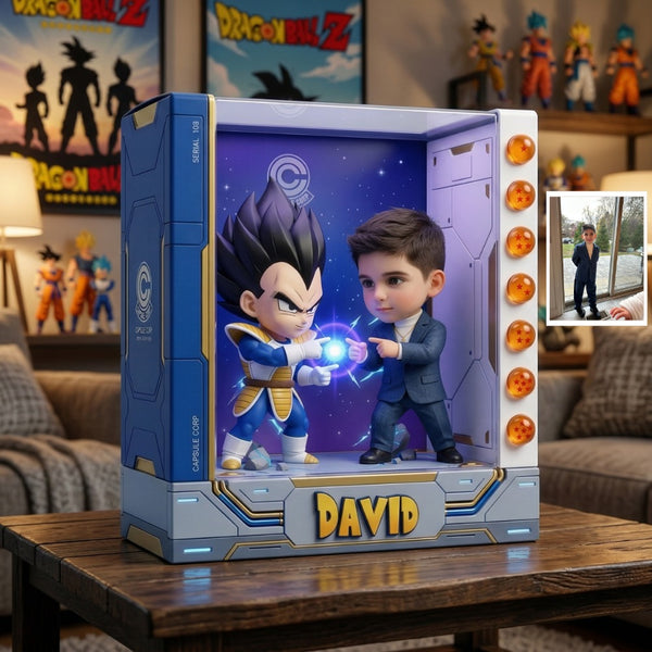 Personalized Anime Plaque Custom Photo – Martial Arts Kid Gift, Custom 3D Character Display, Birthday Gift for Kids, Name Personalized Keepsake