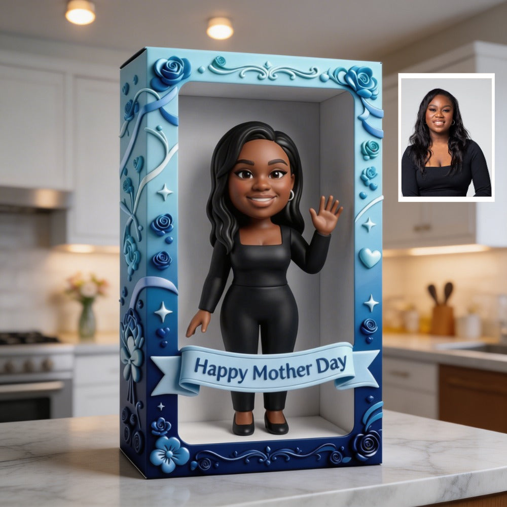 Personalized Mother’s Day Plaque Custom Photo – Gift for Mom, Custom 3D Figurine Keepsake, Unique Mom Gift from Daughter Son