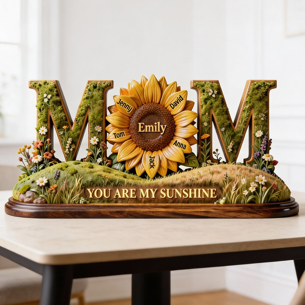Personalized Gifts For Mom Shaped Acrylic Plaque Sunflower