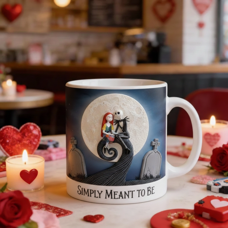 Personalized Gift For Couple Valentine Mug Cartoon Couple 8