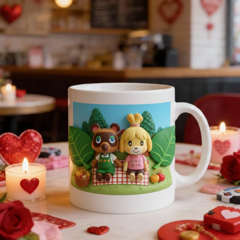 Personalized Gift For Couple Valentine Mug Cartoon Couple 7
