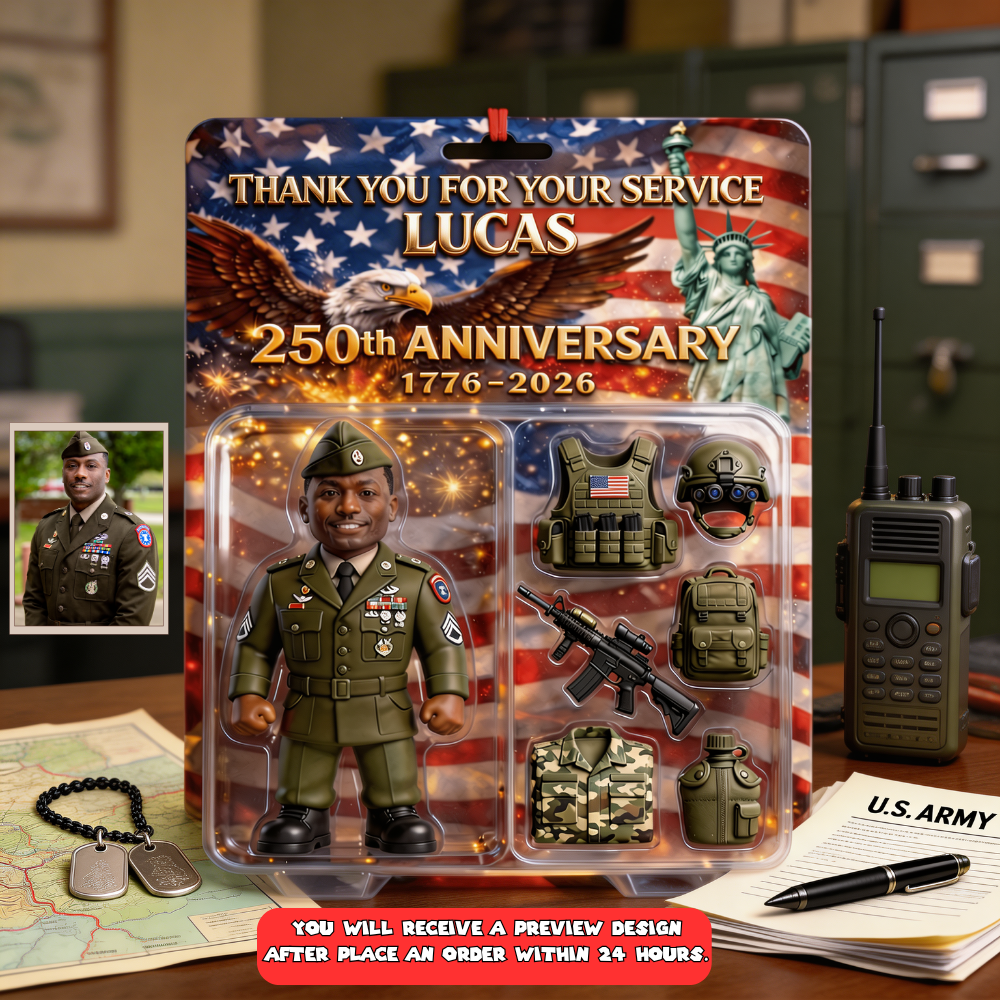 Personalized Veteran Photo Plaque – Custom Military Gift with Name & Service Tribute