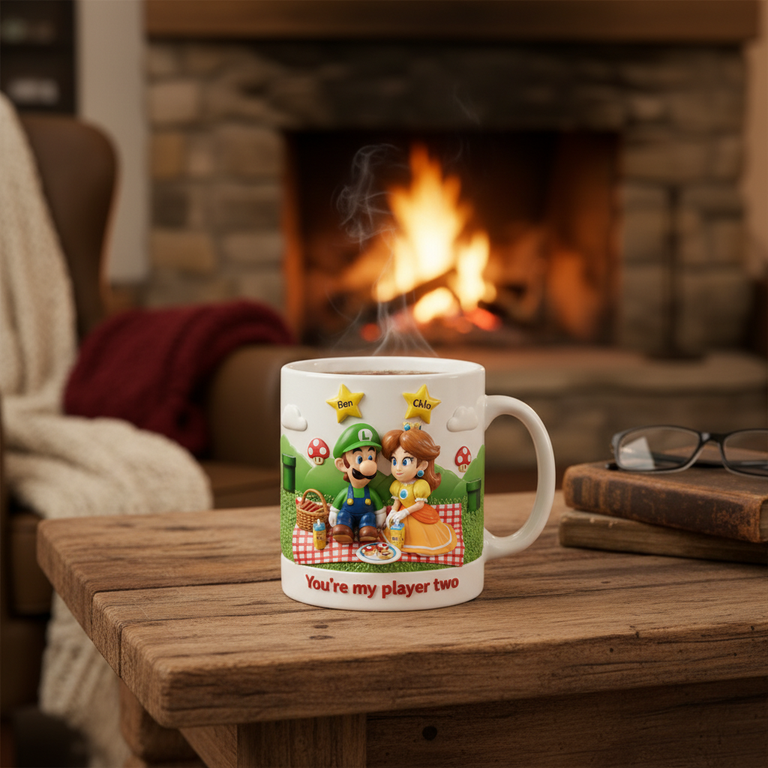 Personalized Gift For Couple Valentine Mug Cartoon Couple 6