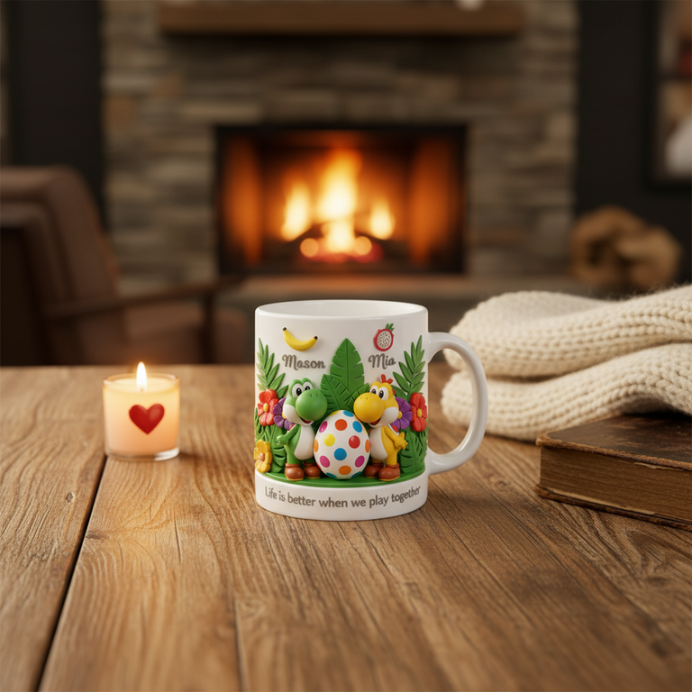 Personalized Gift For Couple Valentine Mug Cartoon Couple 5