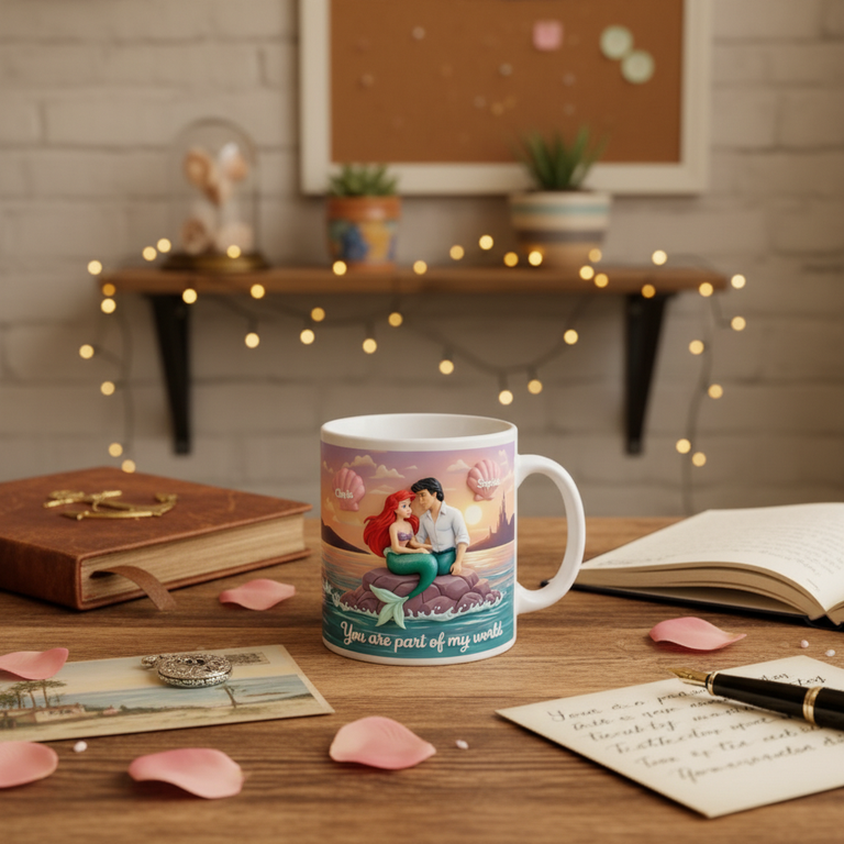 Personalized Gift For Couple Valentine Mug Cartoon Couple 3