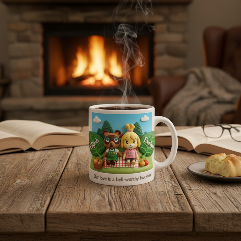 Personalized Gift For Couple Valentine Mug Cartoon Couple 7