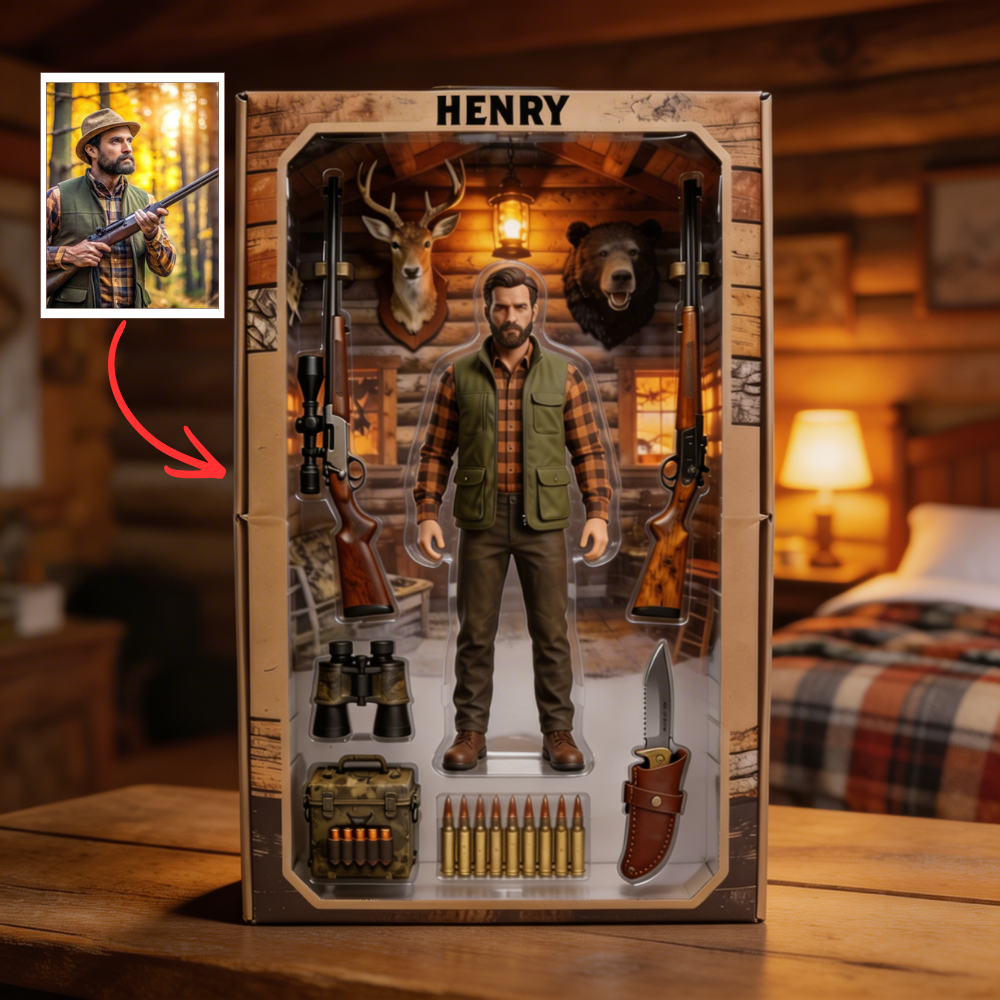 Personalized Hunting Plaque with Photo – Custom Name Outdoor Gift for Hunter