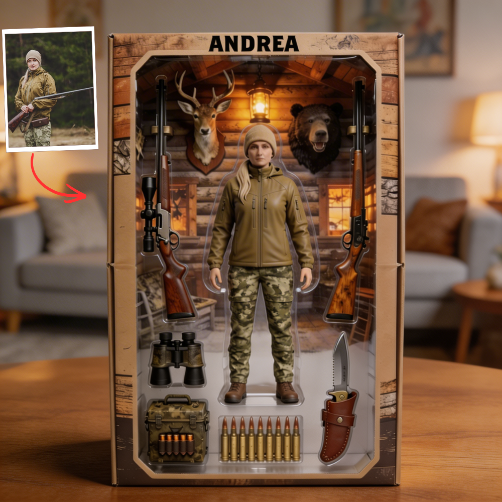 Personalized Hunting Plaque with Photo – Custom Name Outdoor Gift for Hunter