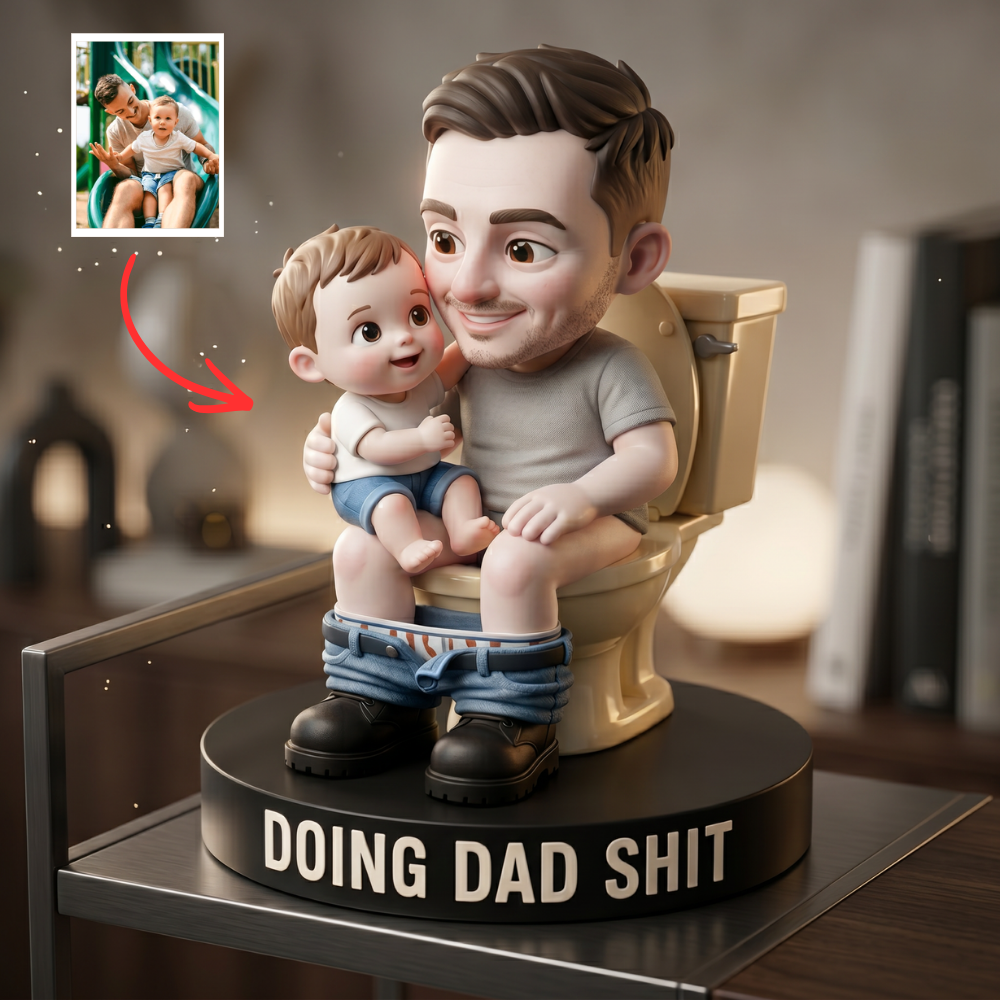 Funny Dad Gift Custom Photo Plaque – Personalized Father Son Gift, Unique Gift for Dad, Birthday Gift for Dad, First Father’s Day Gift